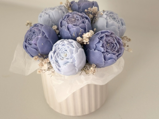 Ziepju pušķis ar patikamu aromātu gaiši zils/ceriņu